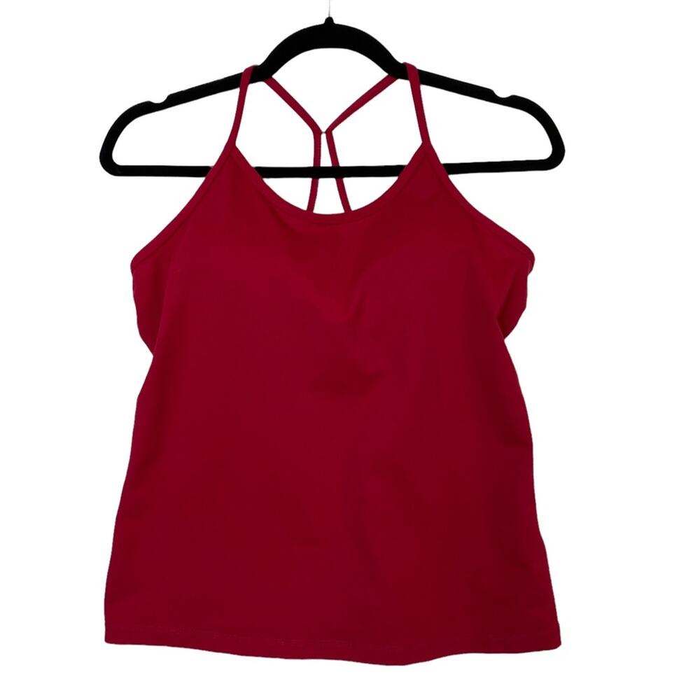 Lands' End Women's Pink Racer Back Active Tank Top Size Small